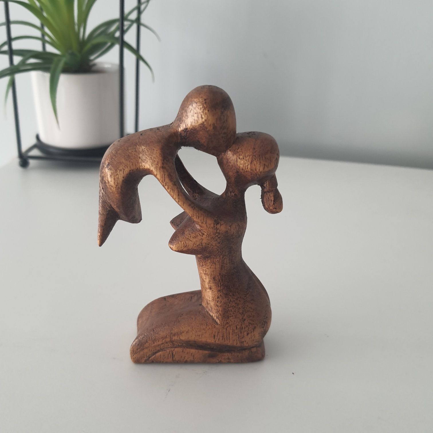 MAMA z DZIECKIEM figurka drewniana hand made NOWA