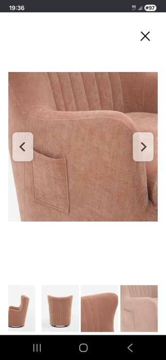 Fotel bujany z funkcją obrotową