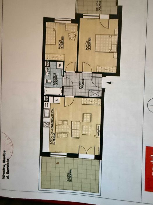 mieszkanie 3 pokojowe 66 m2 maślice suwalska