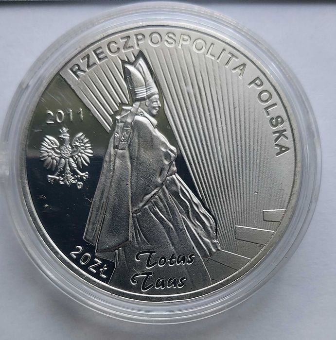 Stebrna moneta Jan Paweł II Beatyfikacja 2011r.