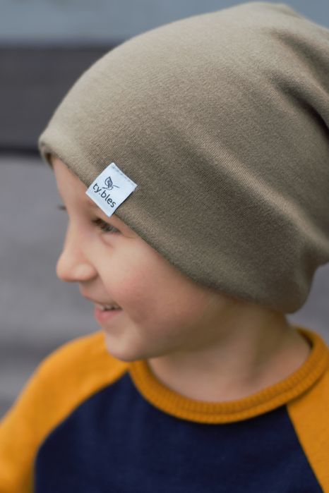 Zestaw wełniany komin czapka dwuwarstwowa 100% wełna wool merino