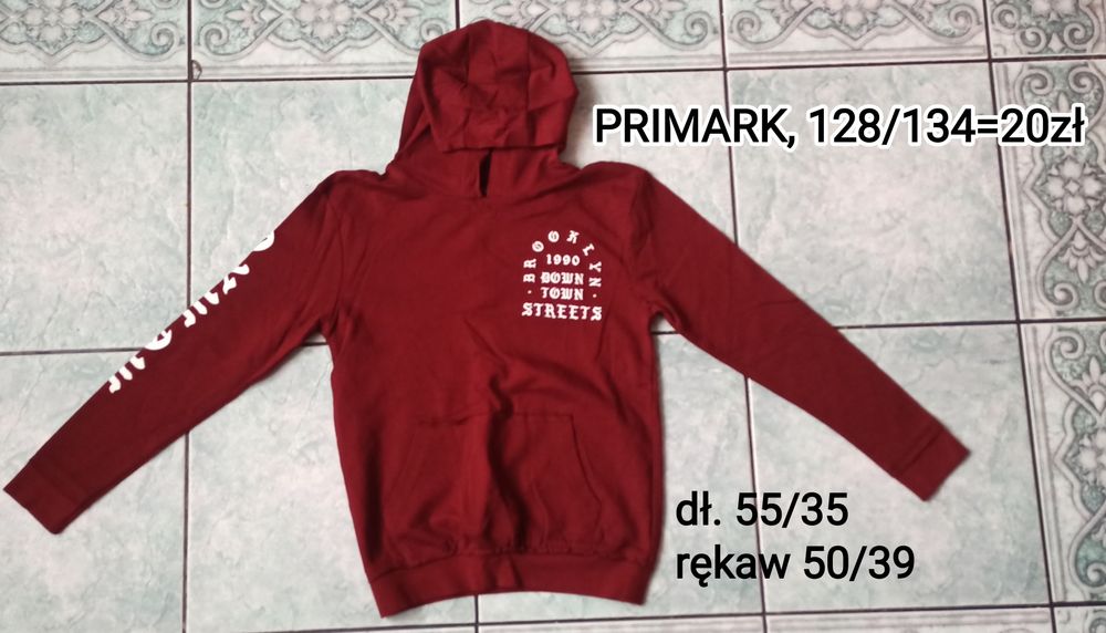 Bluza chłopięca Primark bordowa.