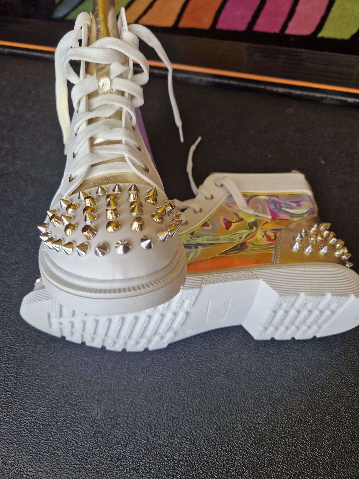 Seastar Buty z ćwiekami  botki bikery workery r 40