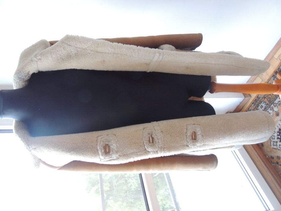 Kożuch damski dłuższa kurtka naturalne owcze skóry produkcja polska