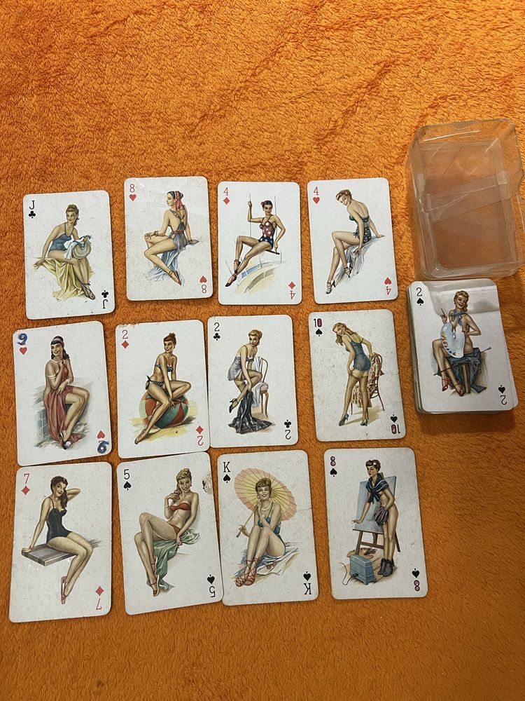 Карты игральные Пин-Ап, ГДР, 1956 год, 52 карты