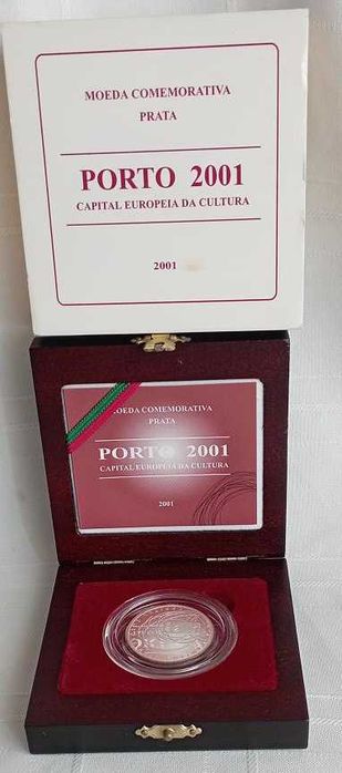 PROOF PORTO 2001   Moeda de 500 Escudos Prata Proof