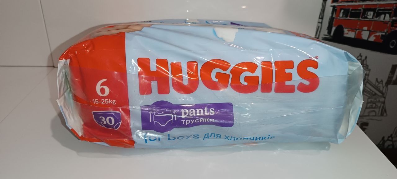 Подгузники Huggies 6 трусики для мальчика