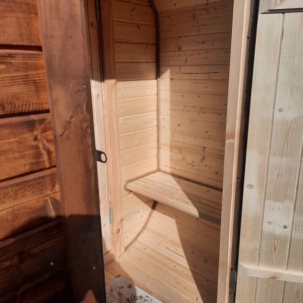 Квадро-Баня с угловым нижними полками 3х2,2 м деревянные ступени.