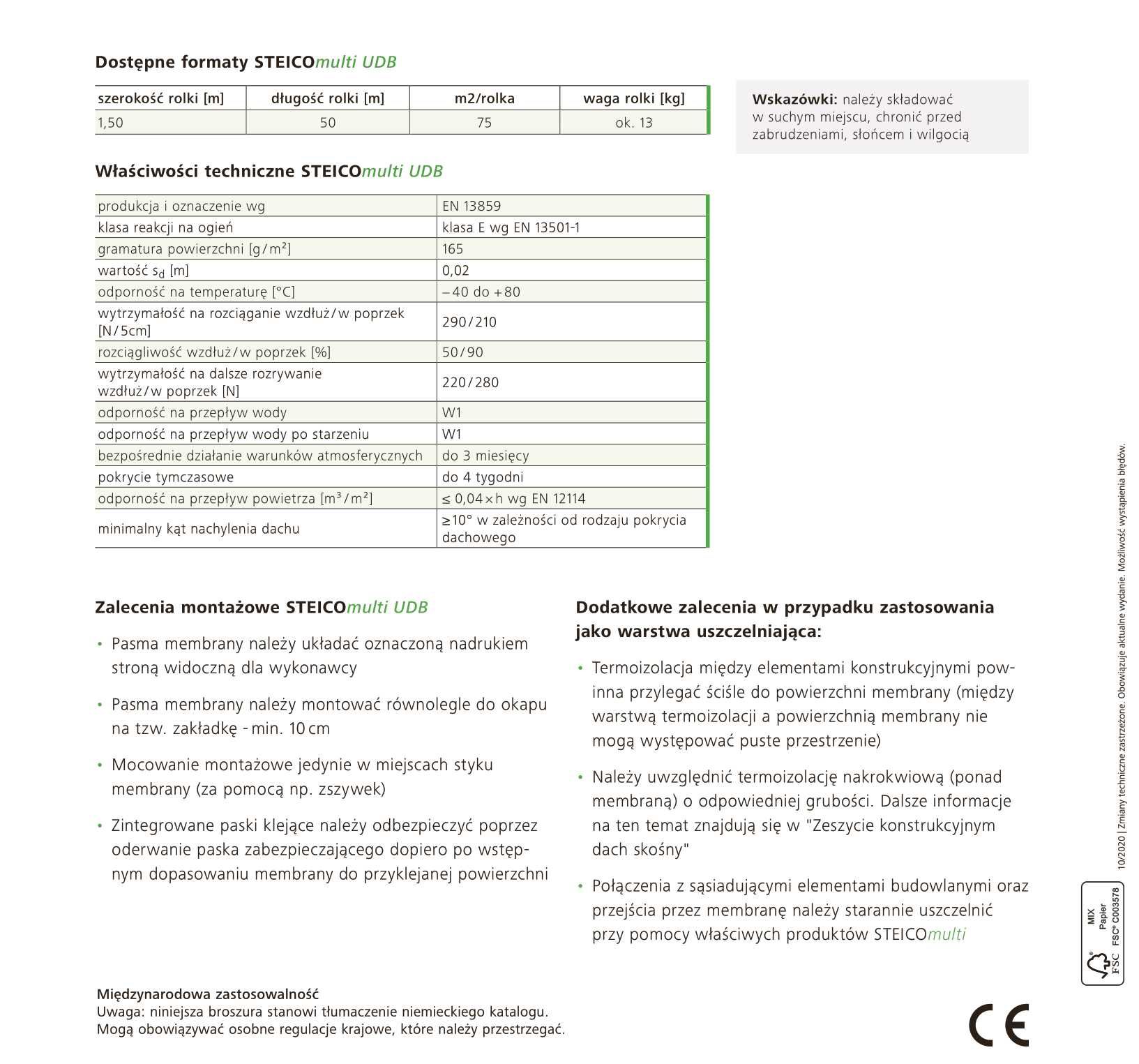 Membrana zewnętrzna dachowa Steico Multi UDB - dystrybutor Steico