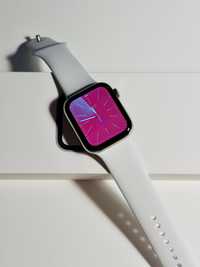 Apple Watch 4 44mm stal srebrny stainless steel white LTE