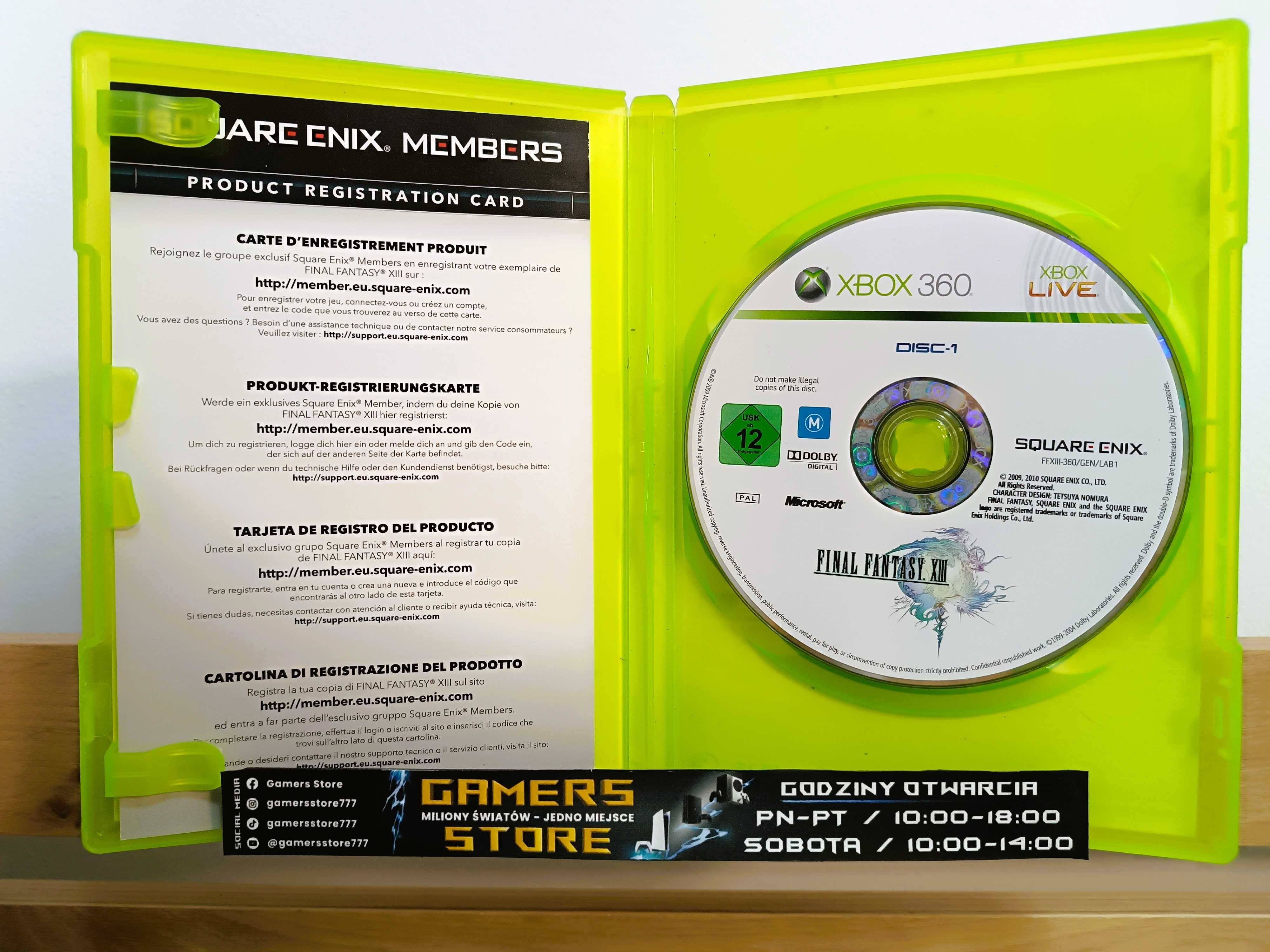 Final Fantasy XIII Kolekcjonerska Edycja - Xbox 360 - Gamers Store