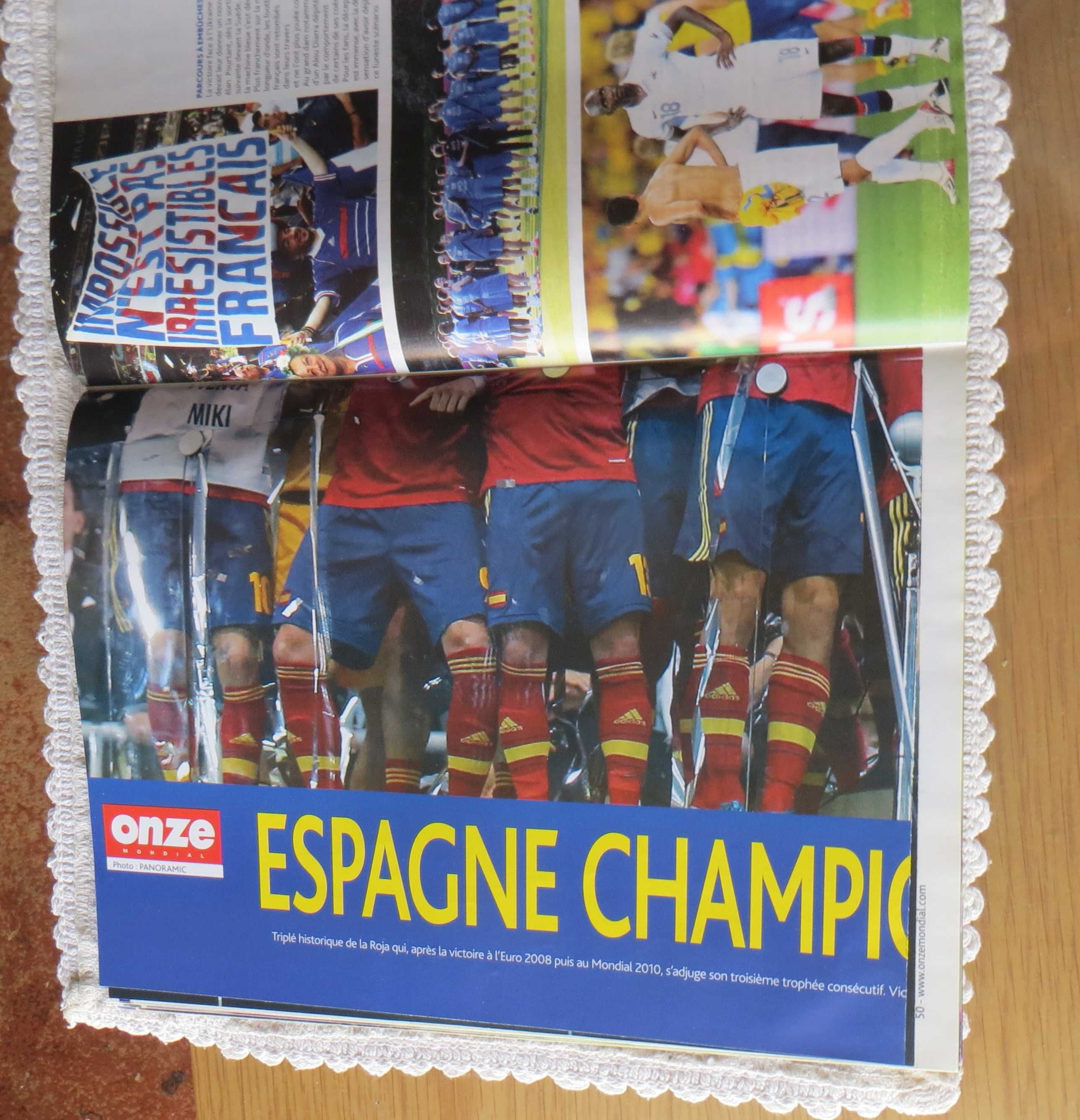 Revista Onze Mundial Especial Euro 2012  Poster Gigante equipa Espanha