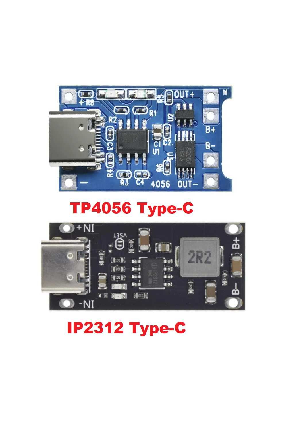 2 шт Контроллер заряду Li-Ion аккумуляторів TP4056 Type-C