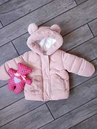 Nowa kurtka zimowa dla dziewczynki, kurtka zimowa niemowlęca, 56-62 cm