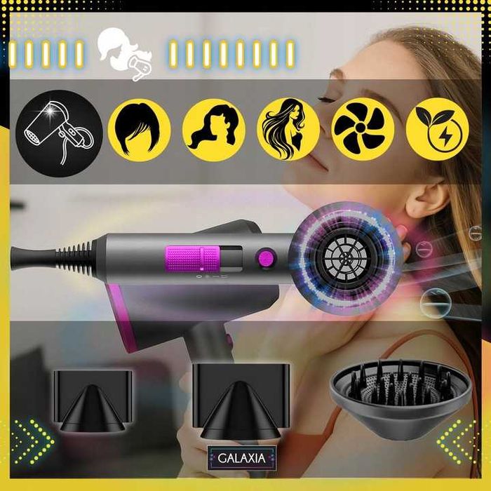 Profesjonalna Suszarka Do Włosów 1800W Jonizacja 3 Końcówki NOWA
