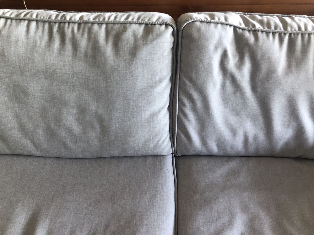 Sofá penas Chateaux D’Ax cinza prata 210cm