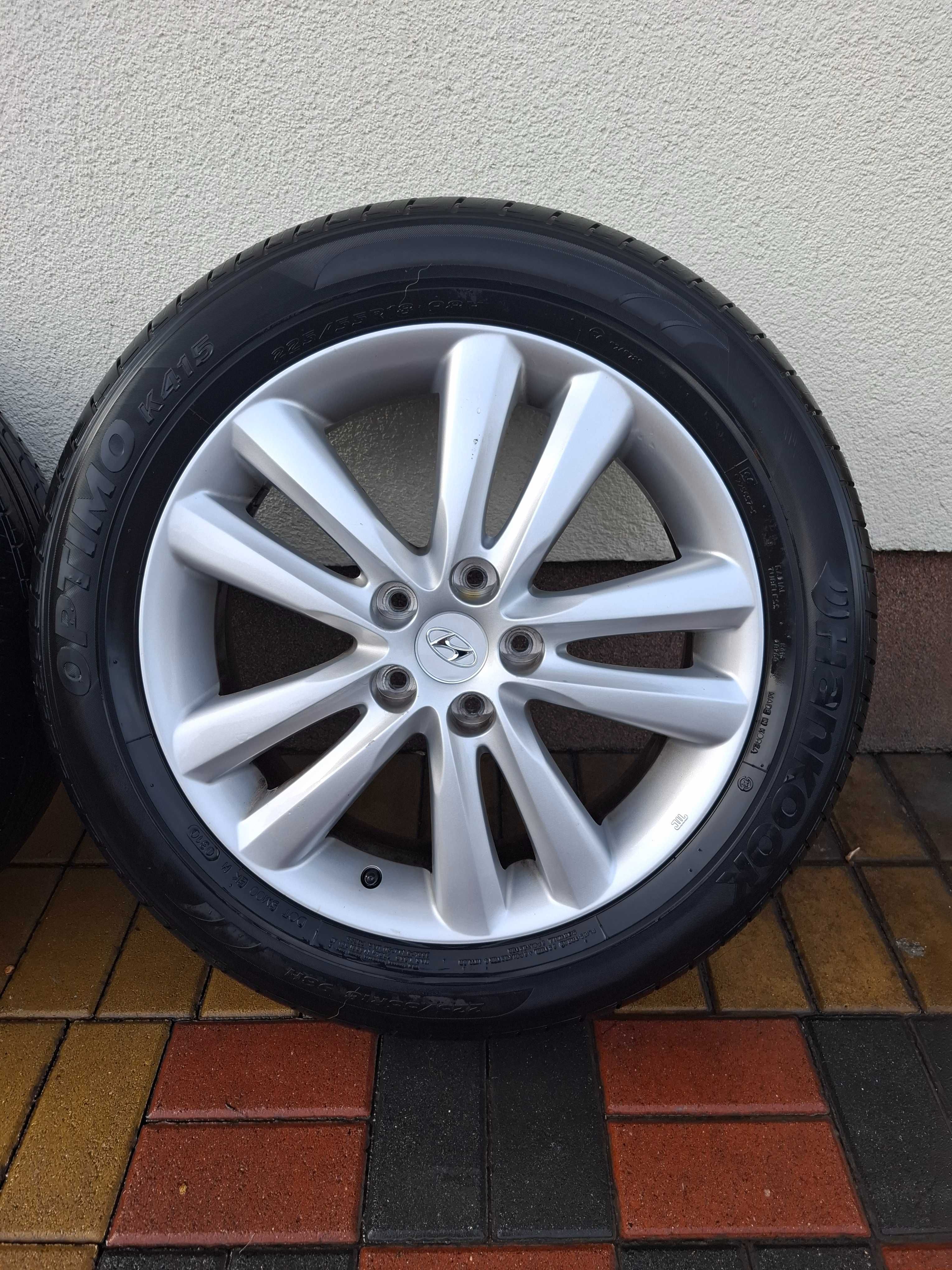 Komplet oryginalnych kół hyundai ix35.  225/55/R18