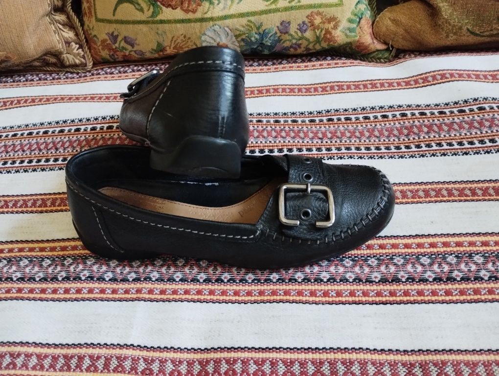 Шкіряні мокасини Gabor 37.5 (4.5) чорні