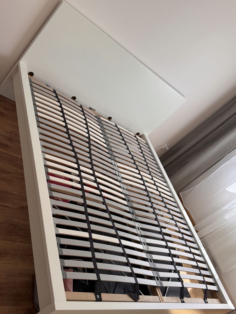 Łóżko białe ikea bez pojemników 160x200