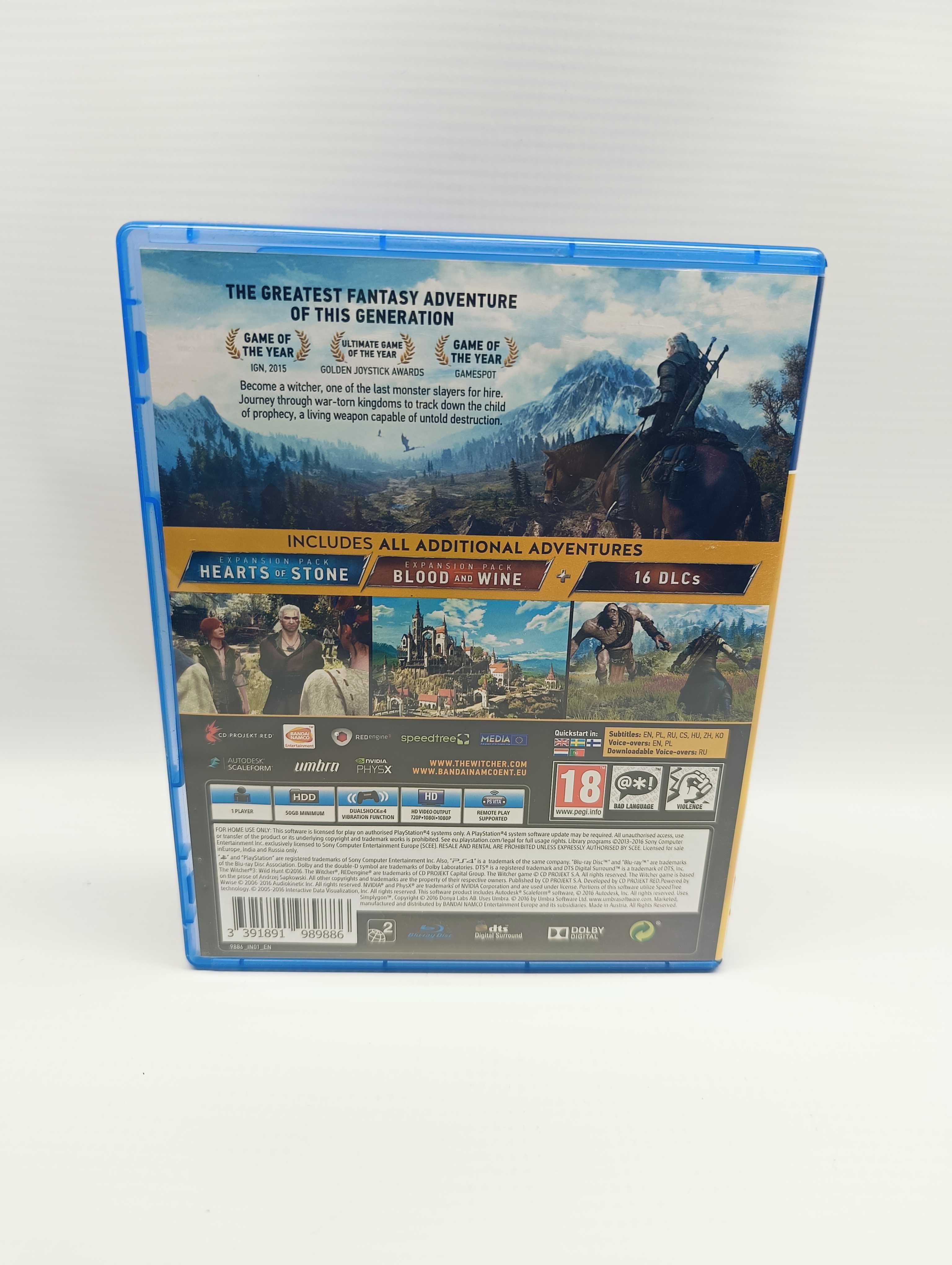 Gra na PS4, The Witcher 3 Wild Hunt, Komis Jasło Czackiego