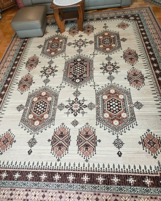 Dywan 3x4m Weltom brąz beż piękny wzór jak nowy