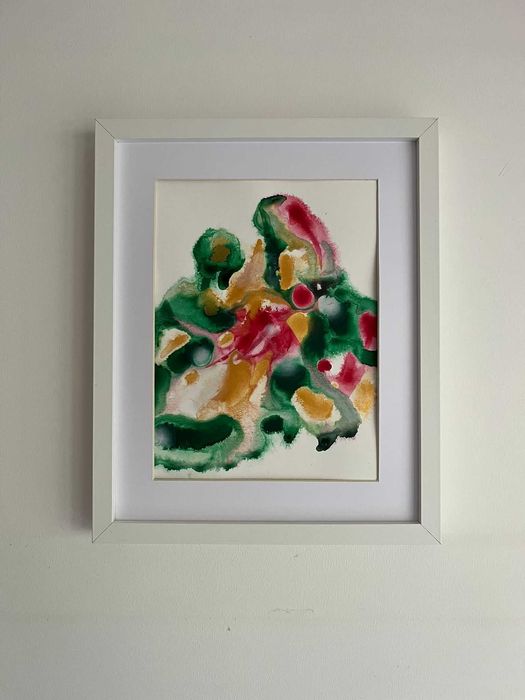 Pintura abstrata em acrílico