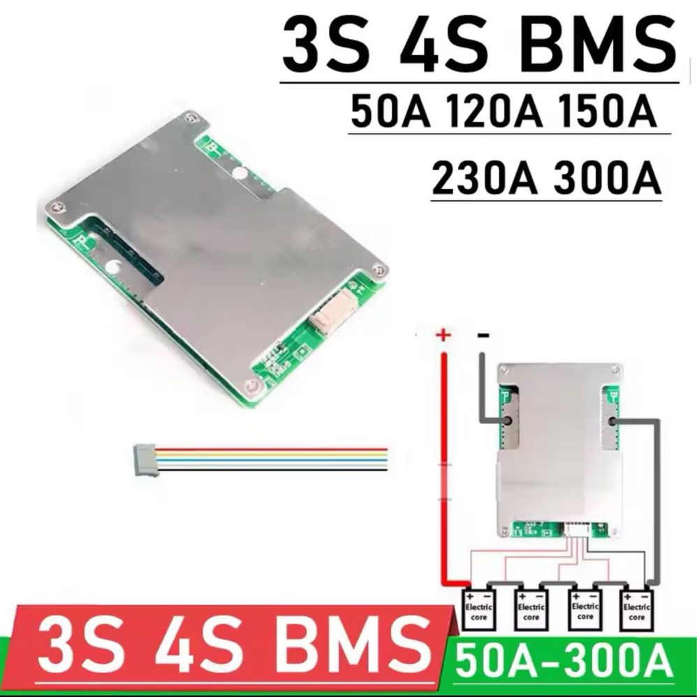 3S BMS Защитная плата для литий-ионных аккумуляторов 3S BMS 120 А