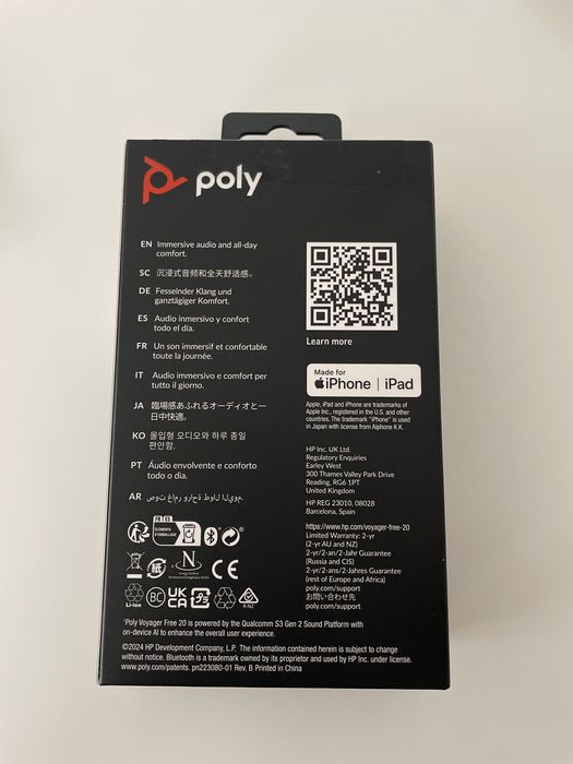 Auriculares poly Voyager free 20