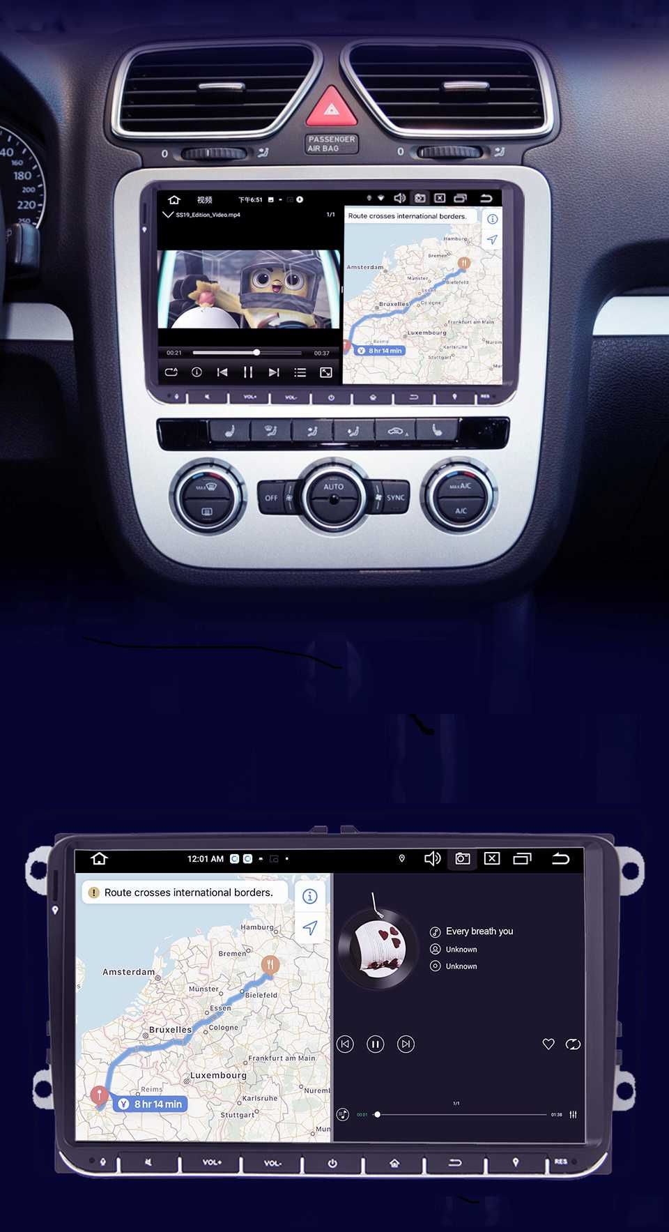 Seat VW Golf V VI Passat Skoda Radio RDS DAB+ Android DVD CD GPS WiFi