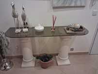 Mesa de entrada de vidro