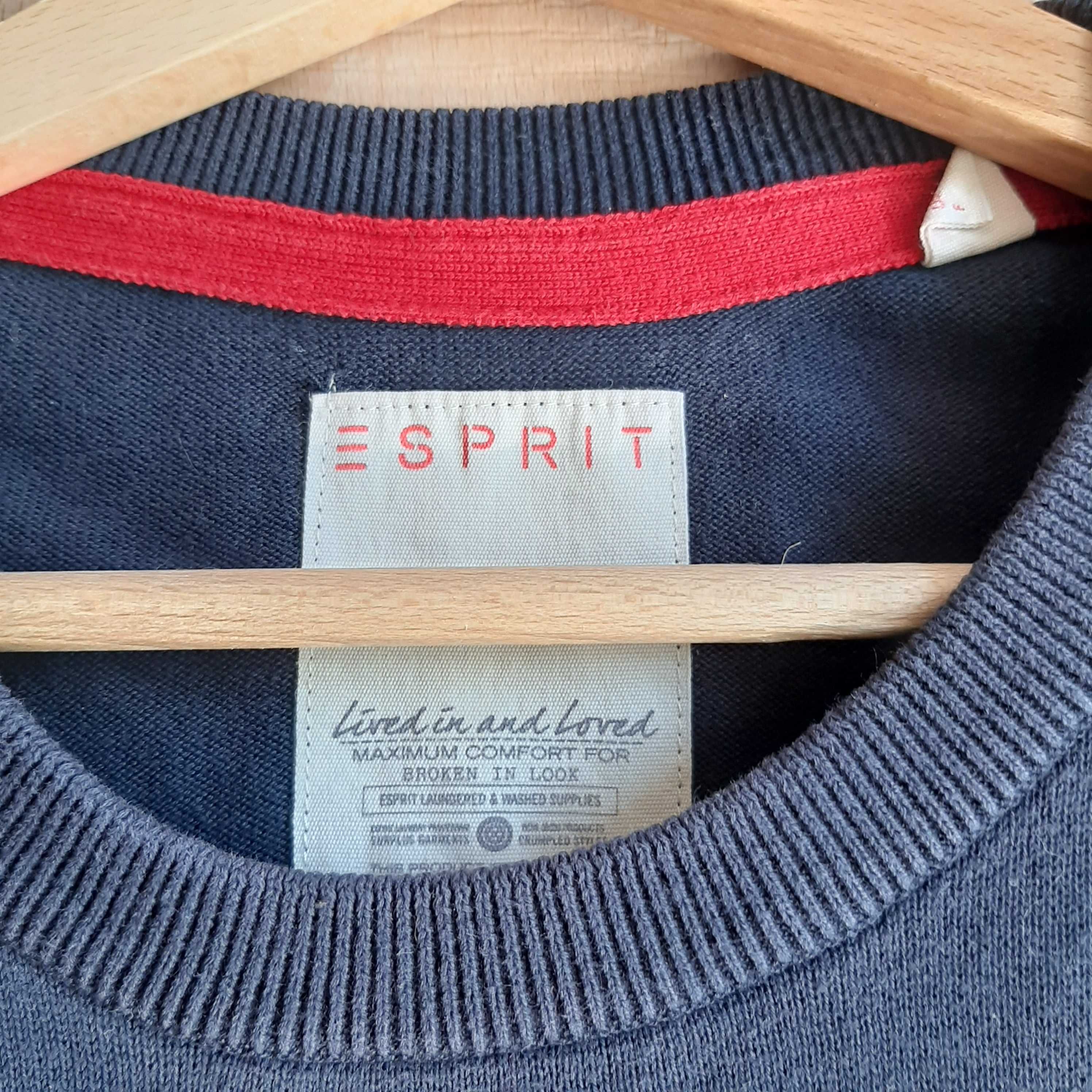 Esprit - męski sweter granatowy, rozm. L