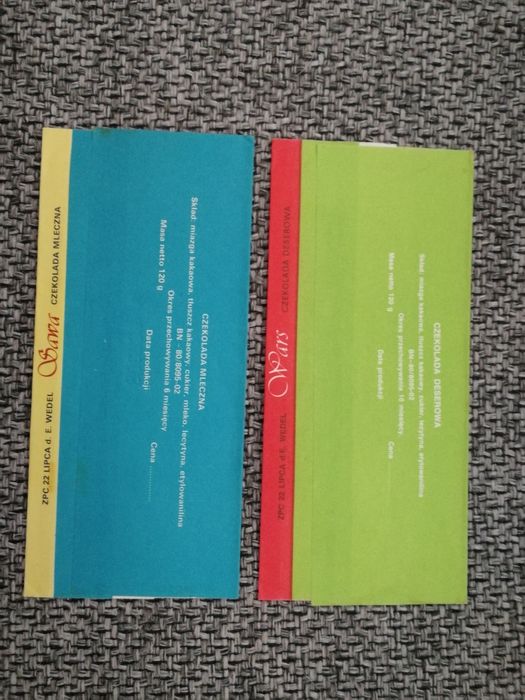 Opakowanie po czekoladzie Wars Sawa PRL Wedel