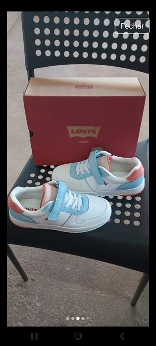 Sapatilhas Levi's Kick White Pastel Blue  N34