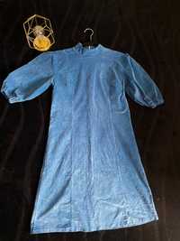 Sukienka niebieska kolor dżinsowy XS