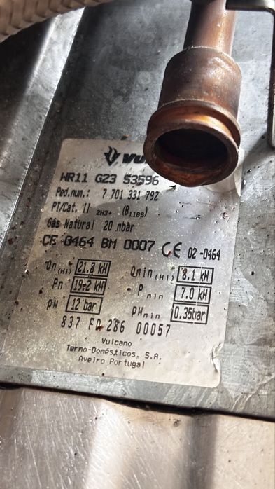 Esquentador 11L gas natural VULCANO