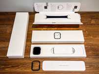 Apple Watch 7 GPS 45 mm, aluminium, czarny, pleciona opaska Solo