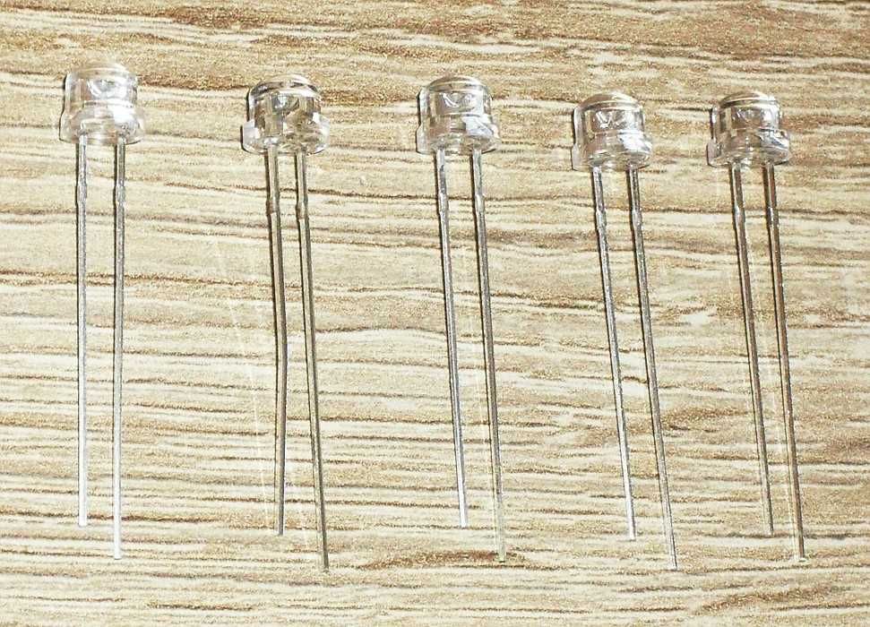LED 4.8 mm biała zimna 100°; 2.2 cd (5 lm) 20 mA; OSPW56A1A-MN, 10 szt