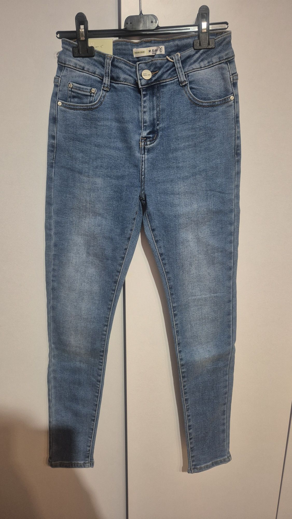Spodnie jeansowe jeans kobieta damskie M.Sara rozmiar S , 27