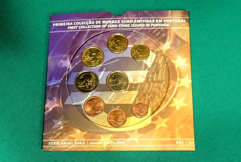 Moedas Euro Série Anual INCM 2002 Prata Proof