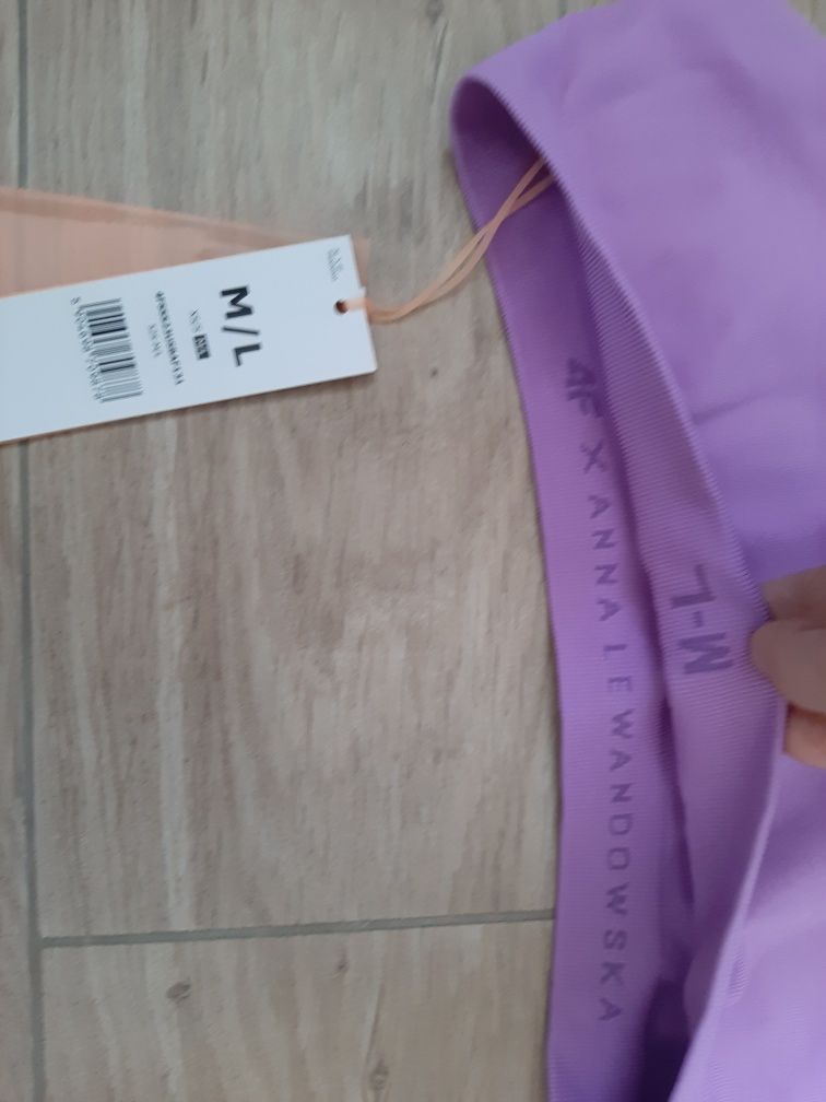 Stanik sportowy nowy 4F collection Anna Lewandowska M/L fioletowy