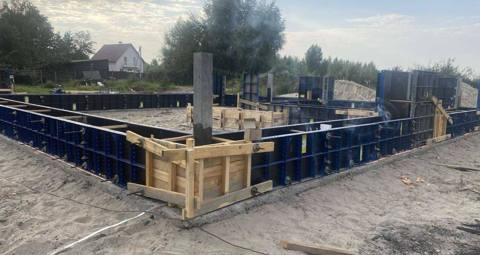 Опалубка дрібнощитова оренда, горизонтальна - фундамент, стіни, колони