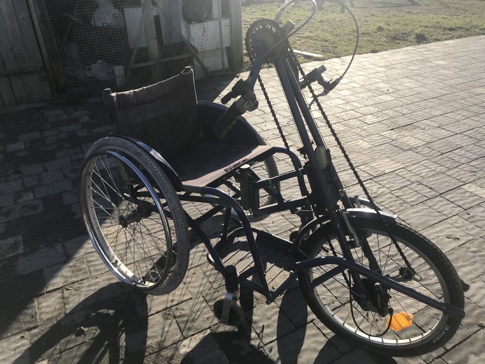 Активний інвалідний візок з велоприводом Хендбайк Іскра ксі 123п