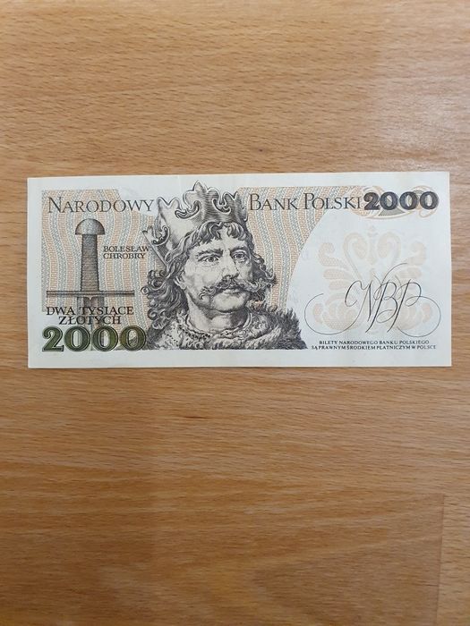 Banknot 2000 zlotych Seria U  1979 r