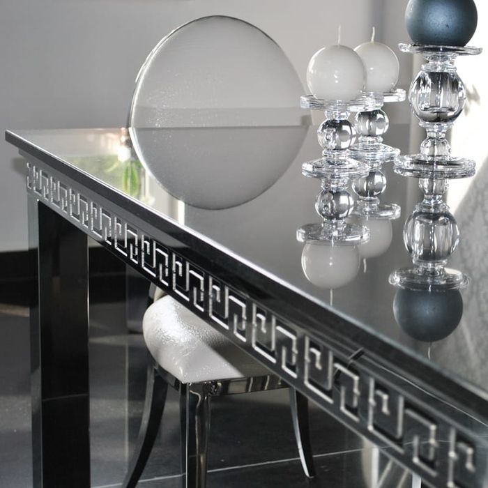 Stół glamour Verona stal szlachetna blat kamienny nowoczesny