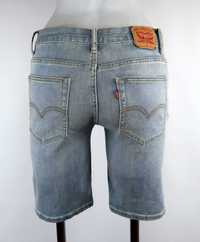 Levis 502 spodenki jeansowe szorty W27 pas 2 x 37 cm