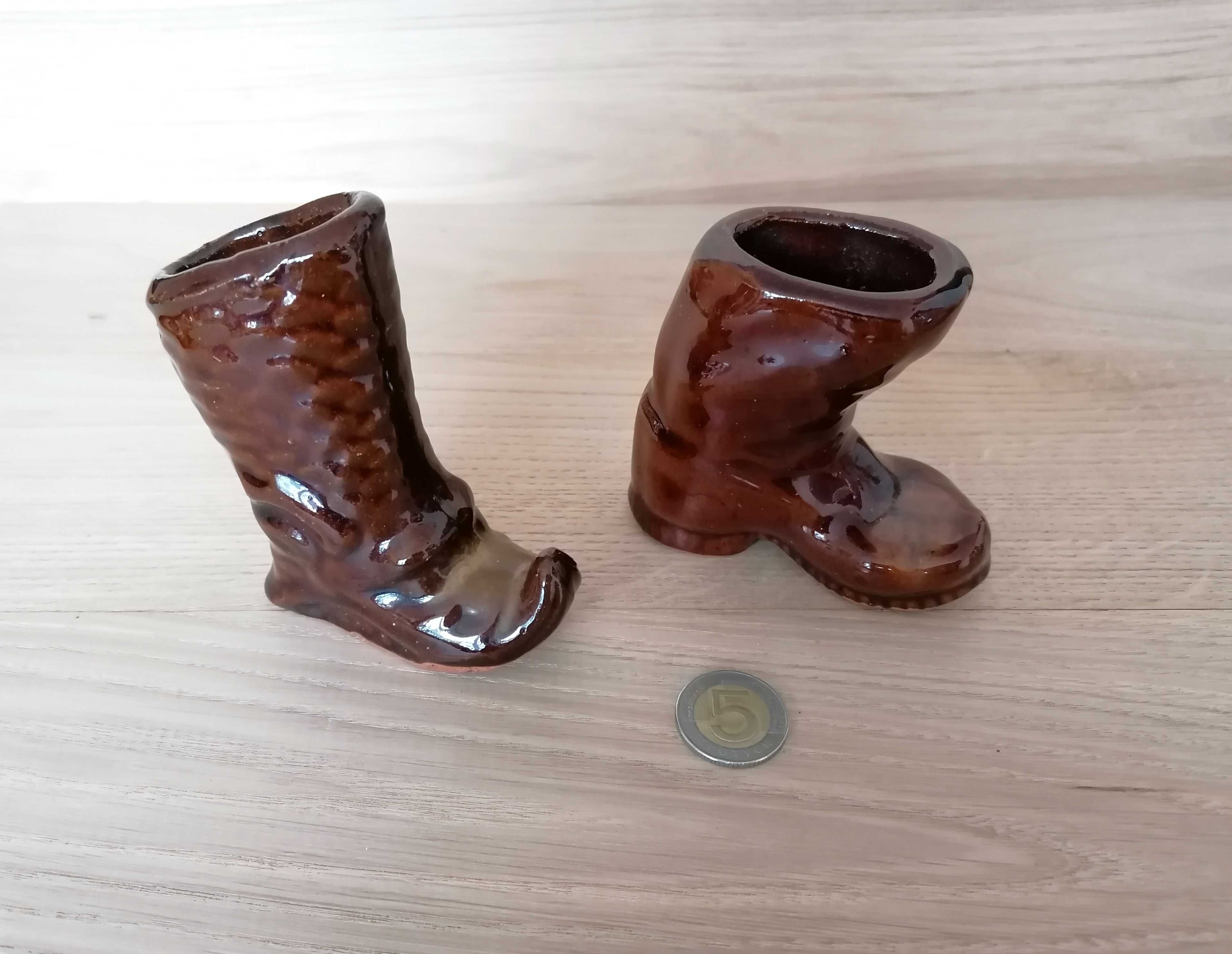 Figurki PRL ceramiczne buty