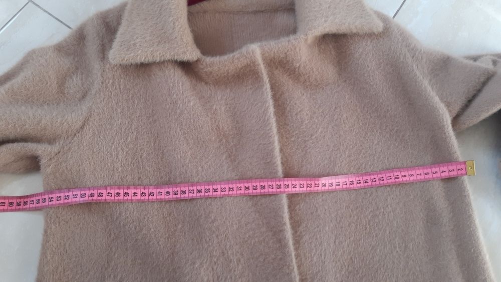 Płaszczyk kurtka dłuższa alpaka beżowa 40 42