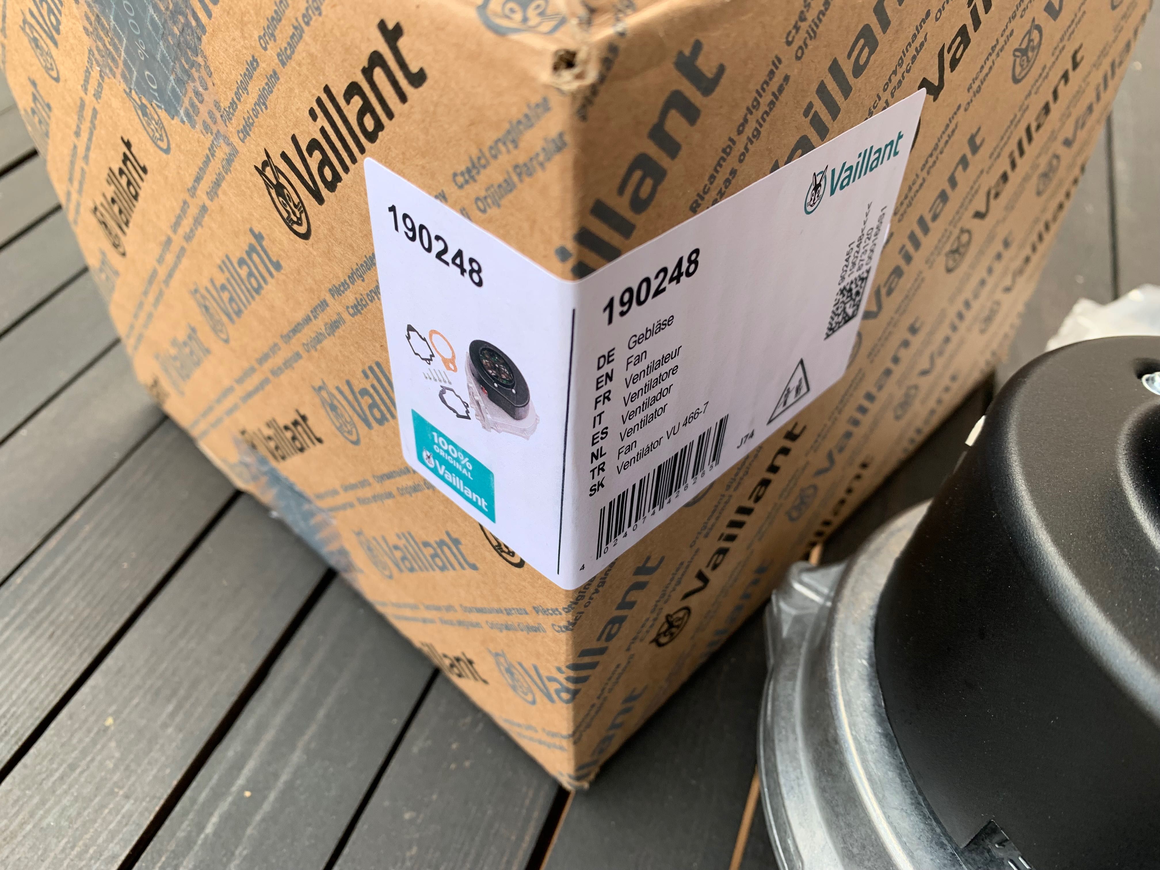 Nowy wentylator Vaillant 190248