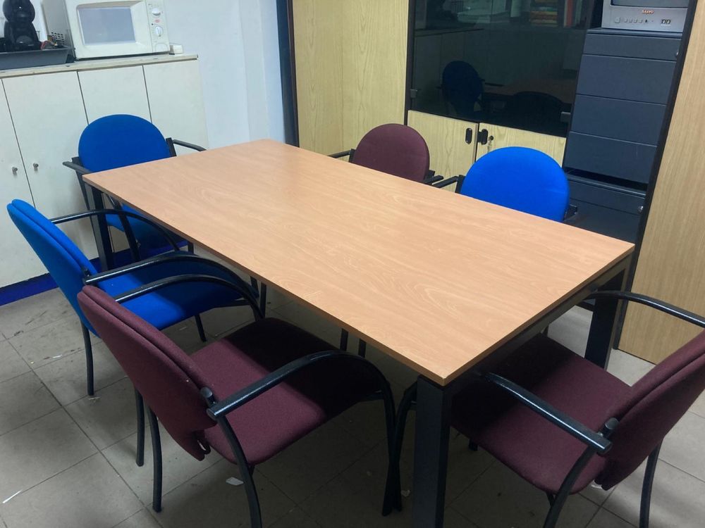 Mesa reunioes escritorio + cadeiras