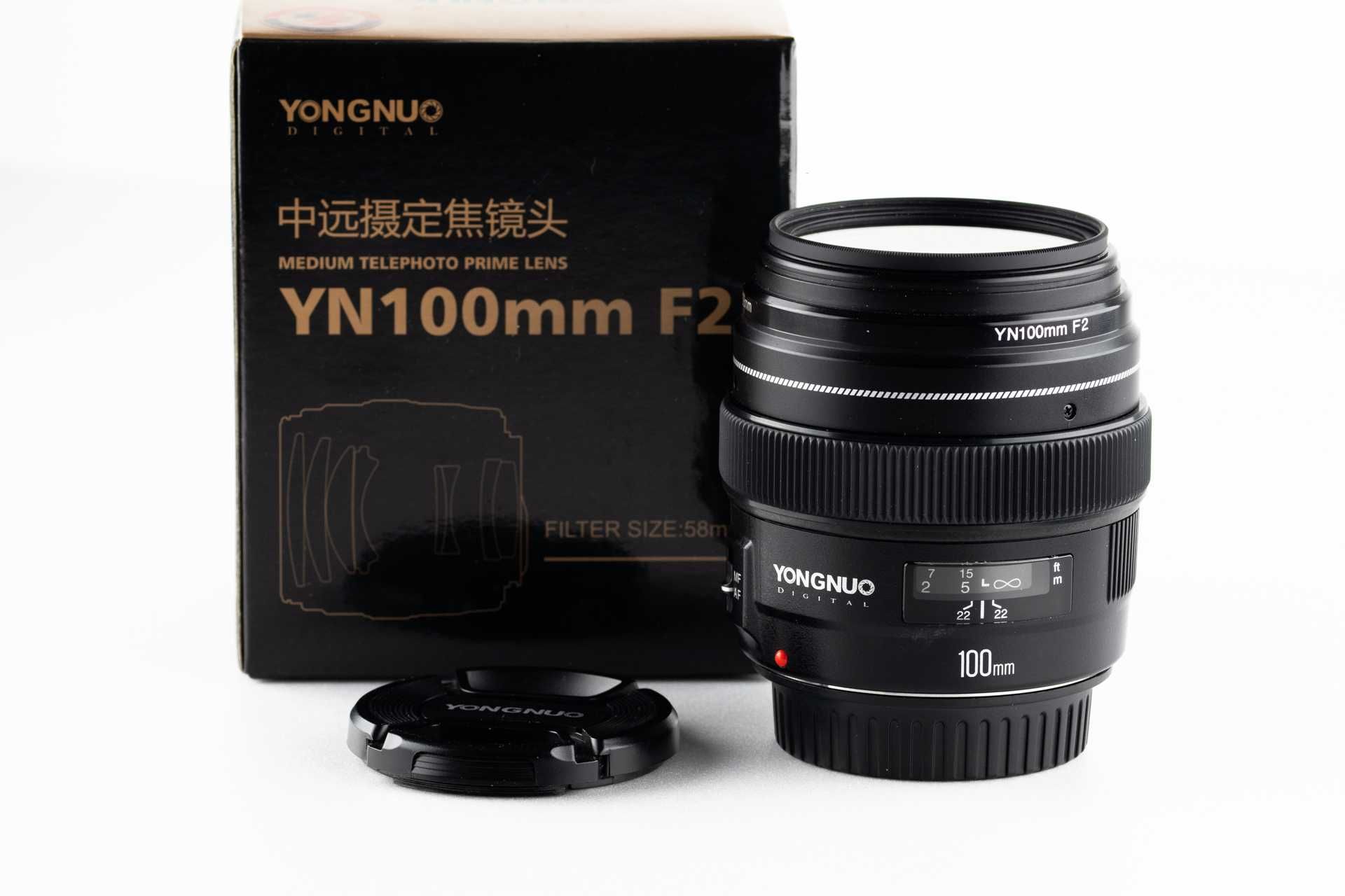 Obiektyw Yongnuo YN 100mm f/2 Canon EF / Stan idealny, jak nowy!